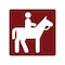 Sign Solutions Usa Horse Trail (Symbol), Aluminum, 18 in x 18 in DUS08DWT1818RS-064 - alternate 1